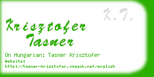 krisztofer tasner business card